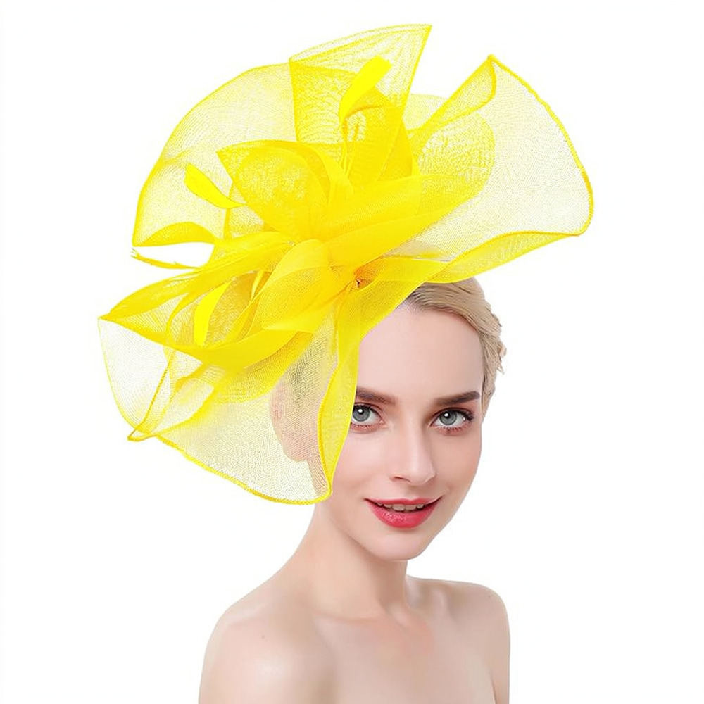 Women'S Fashion Kentucky Derby - Retro Kapelusz Fascinator z Siatki i