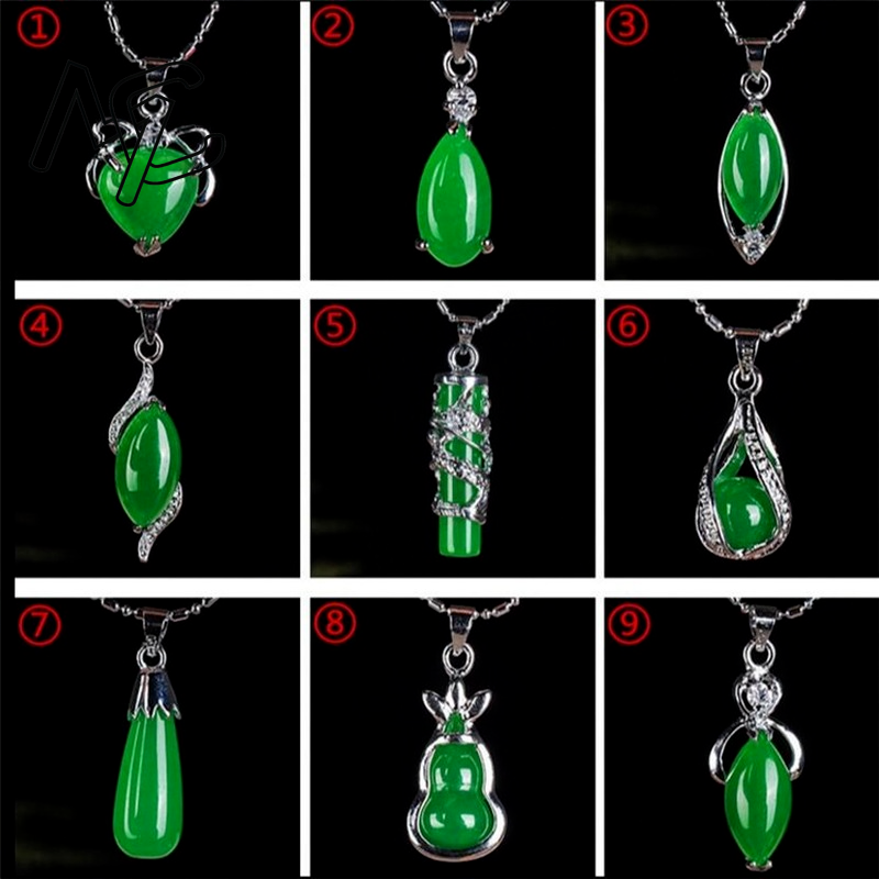 Women'S Fashion Jewellery - Srebro próby 925 Chiński Zielony Jadeit