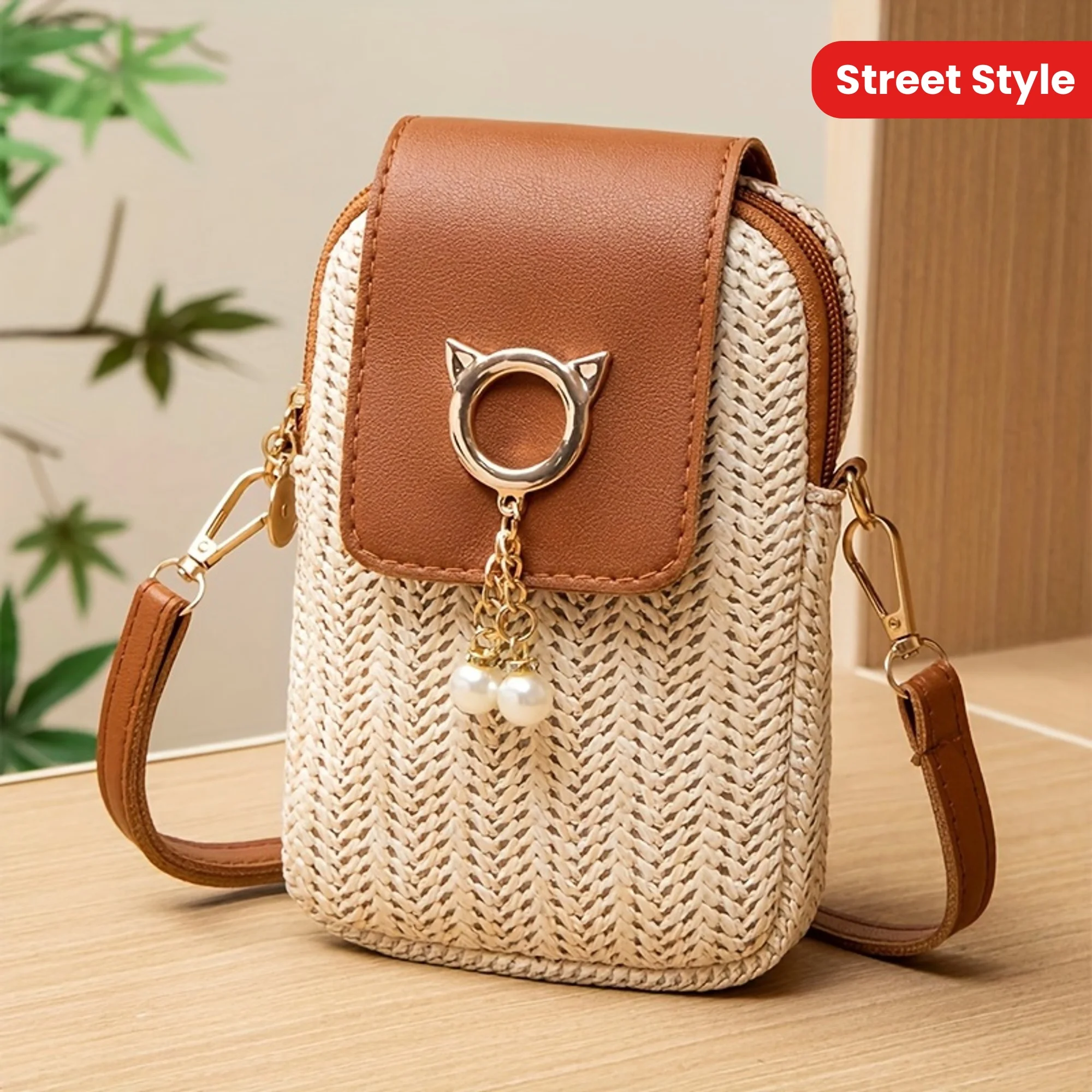 Women Fashion Over The Years - Casualowa, stylowa torebka crossbody na telefon,