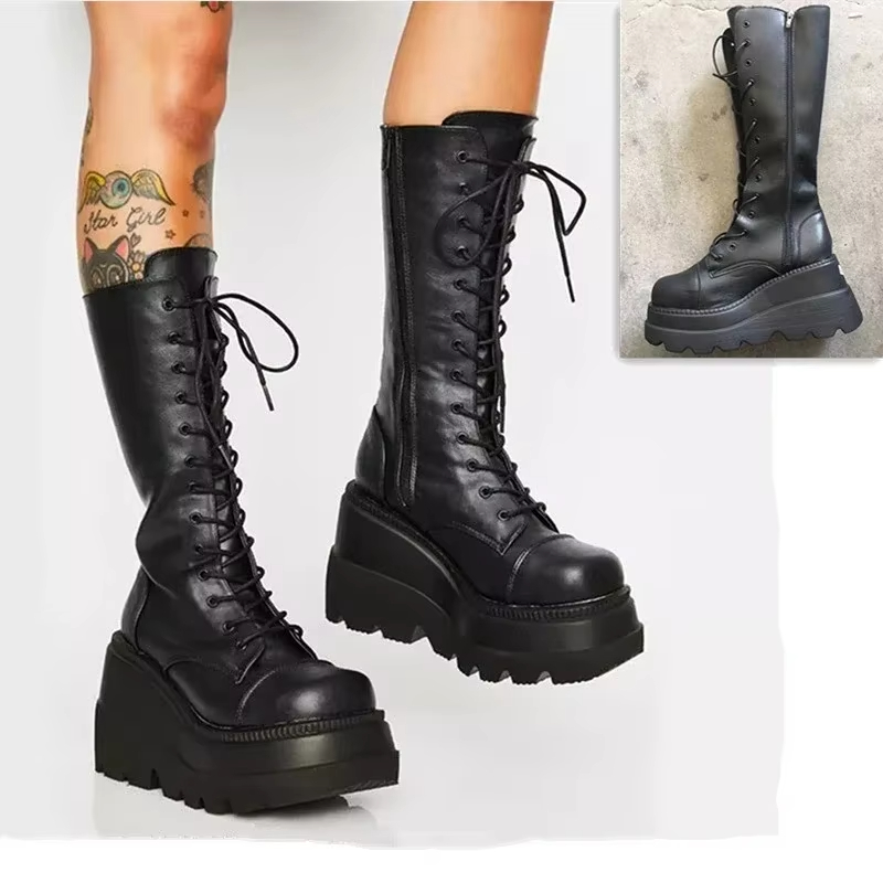 Damskie botki na platformie w  – Women'S Fashion Knee High Boots recenzja i cena