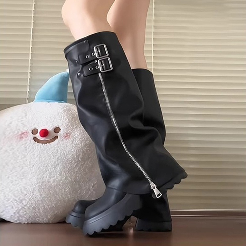 Botki damskie do kolan w stylu – Women'S Fashion Knee High Boots recenzja i cena