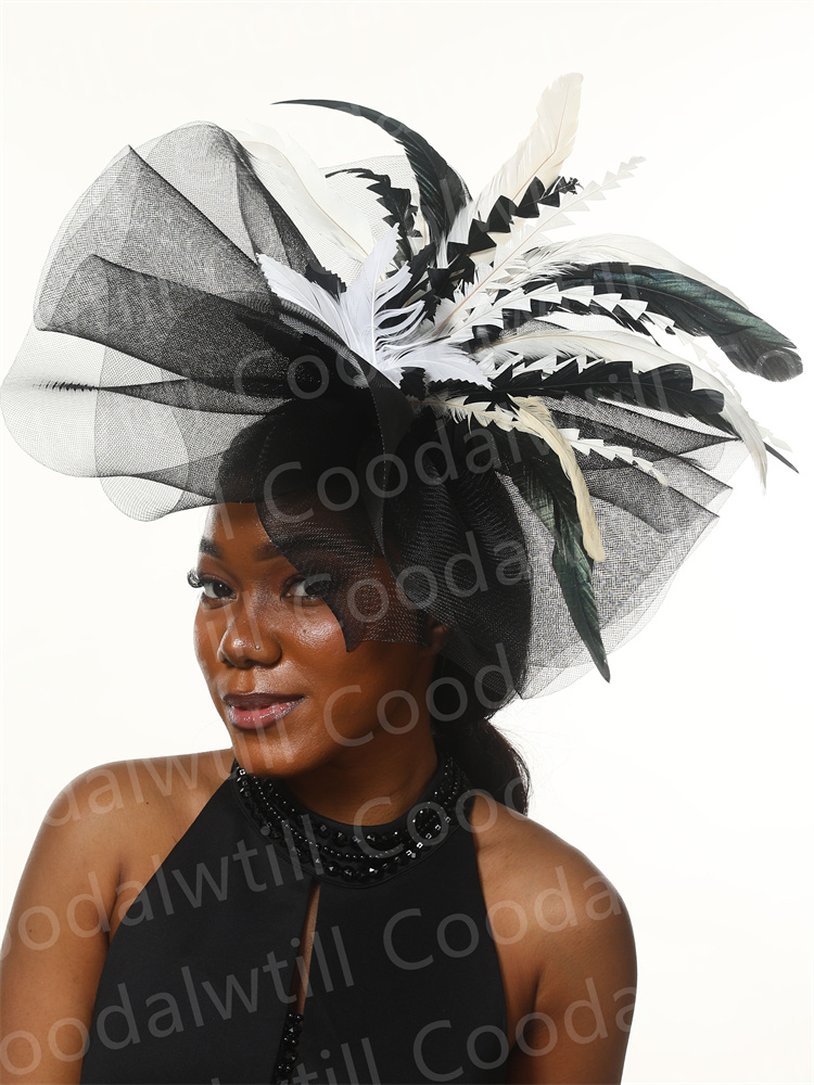 Czarno-biały Derby Fascinator  – Women'S Fashion Kentucky Derby recenzja i cena